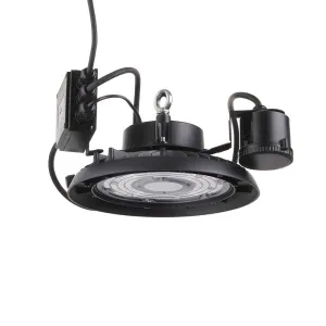 Saxby 110534 Helios Microwave Highbay 100W IP66 Matt black paint (SMD 2835) Cool White 4000K