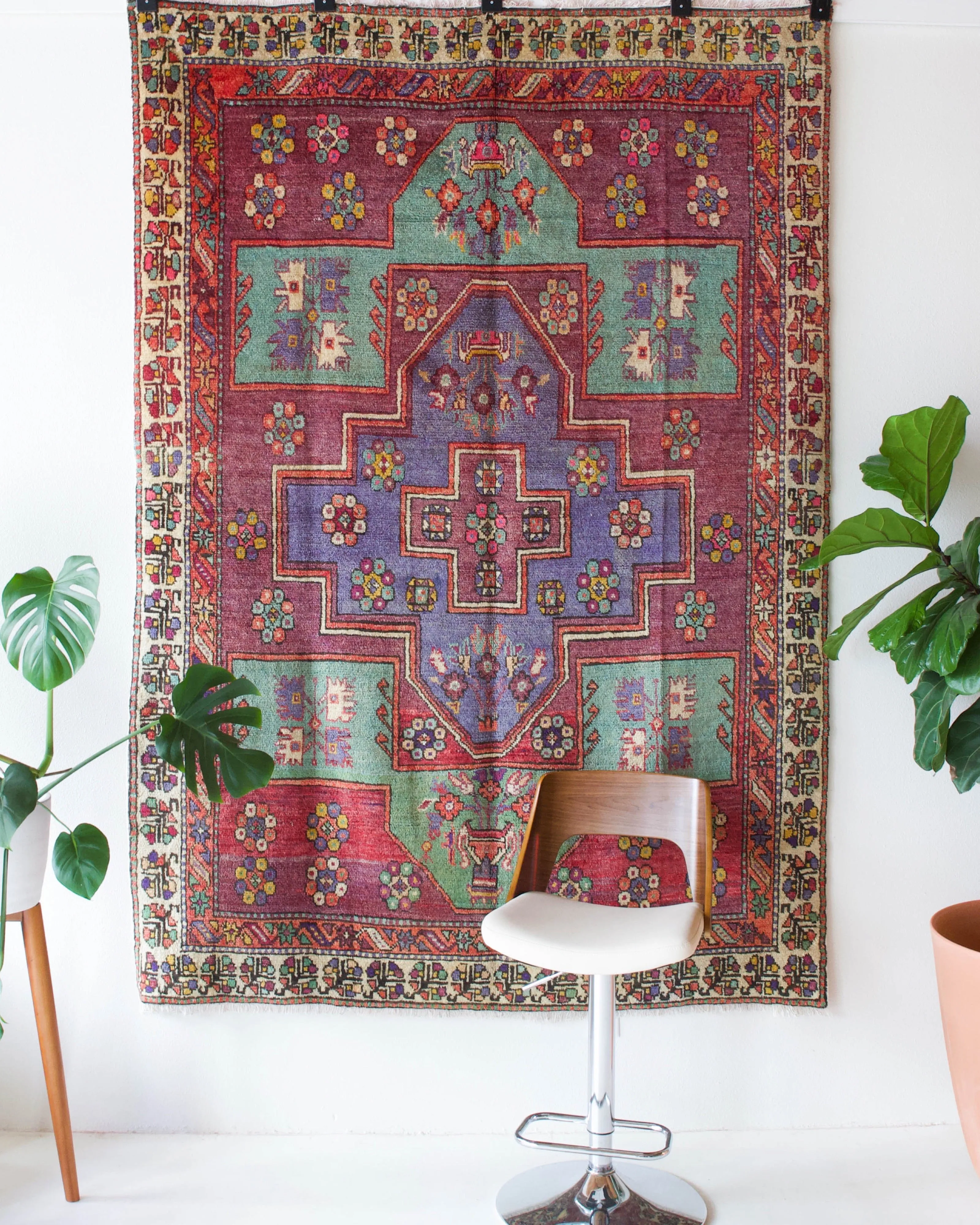 Semi-antique Manisa Yunt Mountain Rug 5'6"x8'