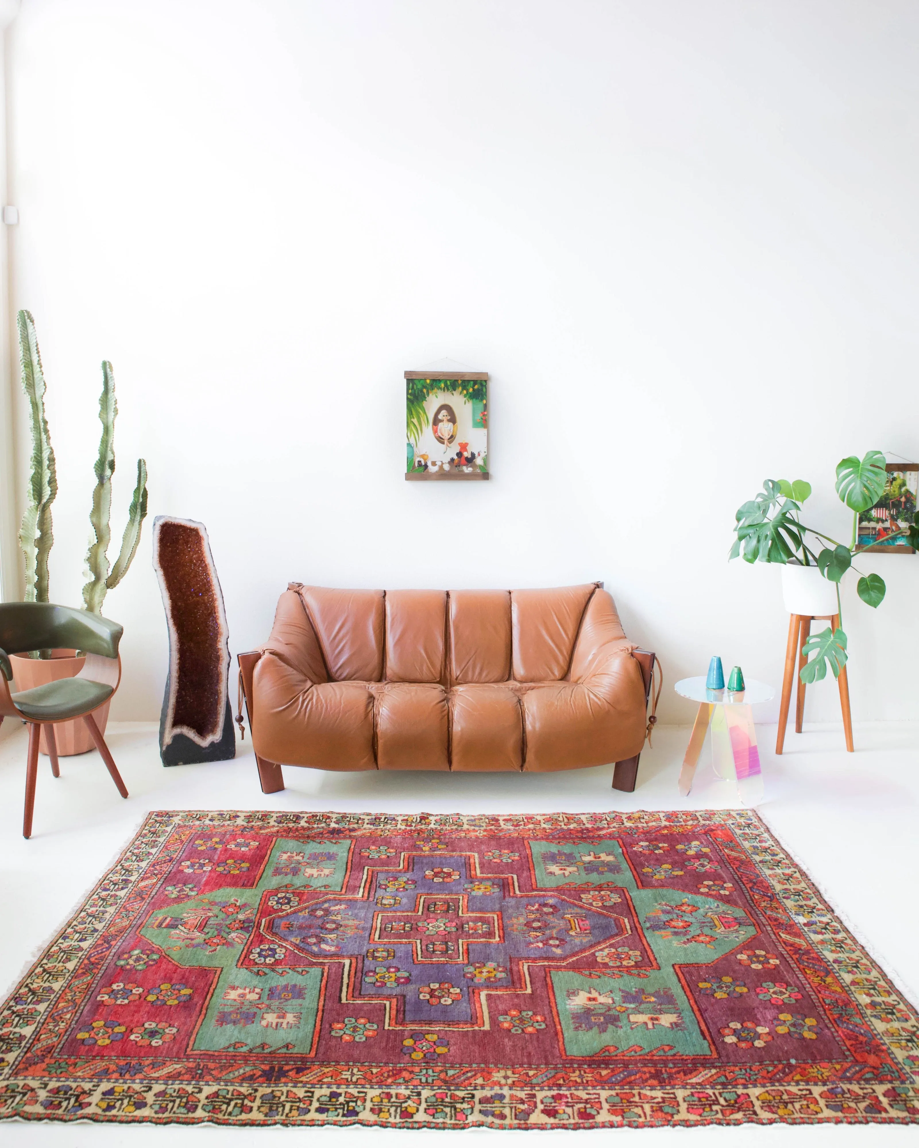 Semi-antique Manisa Yunt Mountain Rug 5'6"x8'
