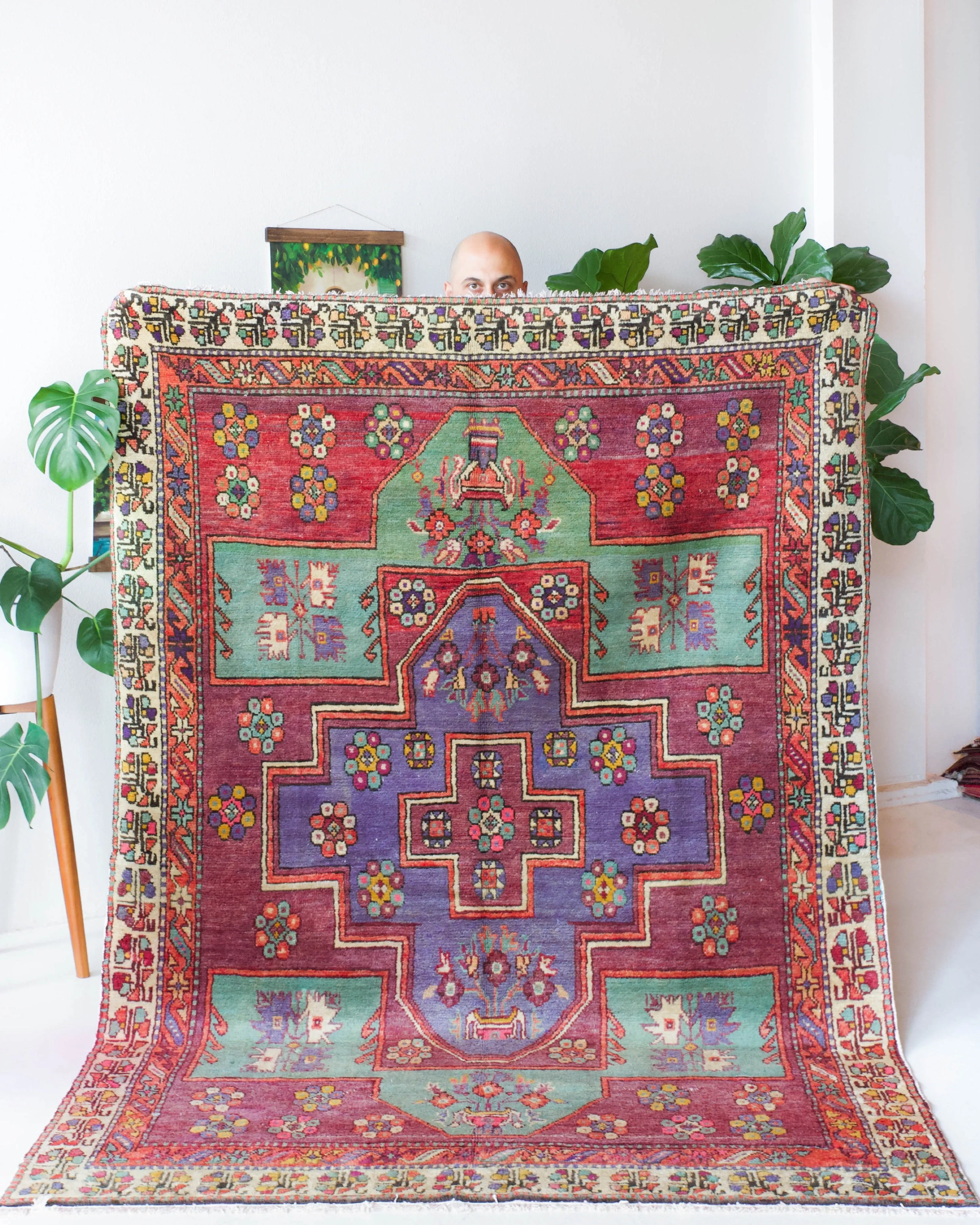 Semi-antique Manisa Yunt Mountain Rug 5'6"x8'