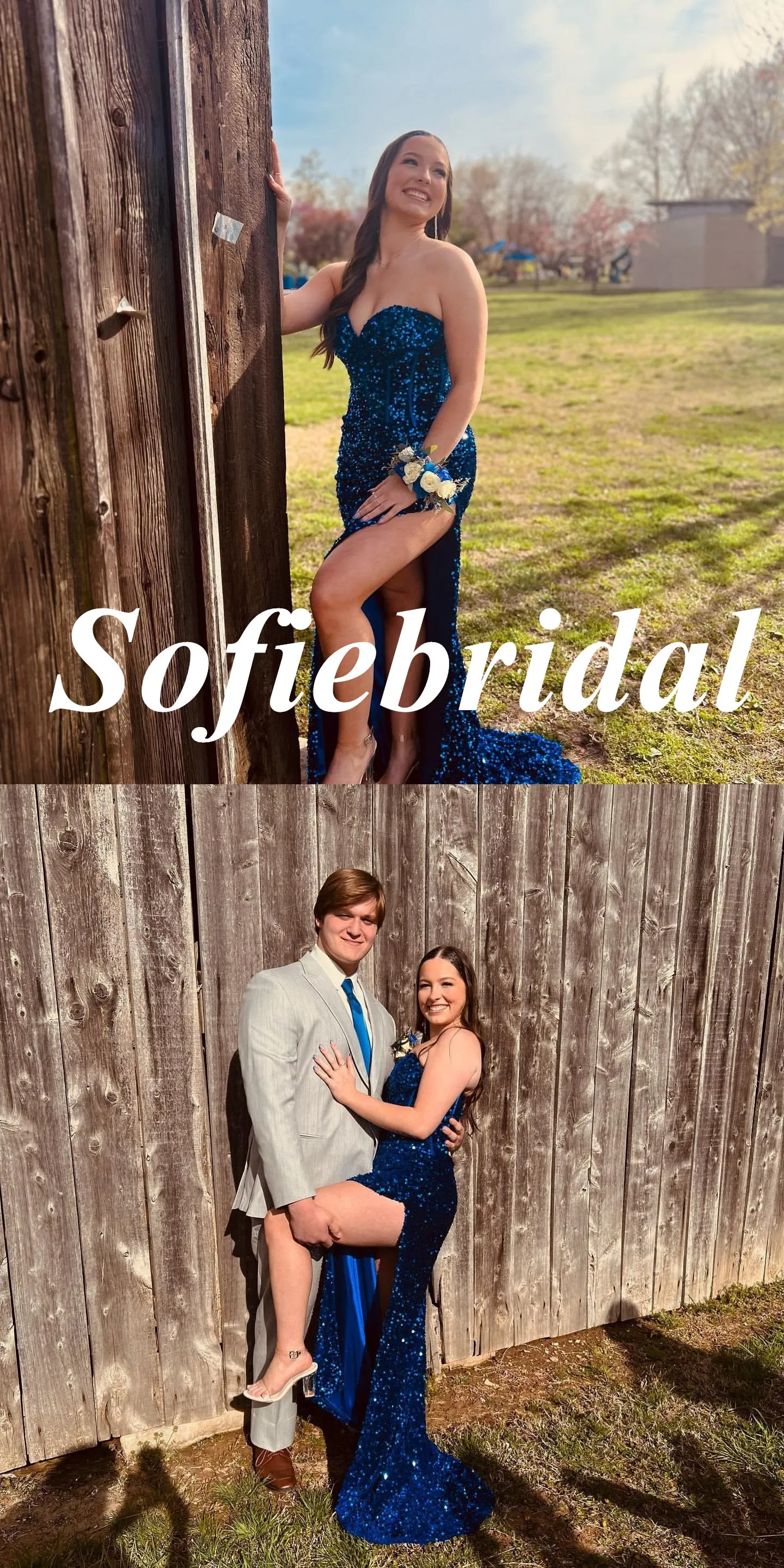 Sexy Royal Blue Sequin Sweetheart Sleeveless Side Slit Mermaid Floor Length Prom Dress, PD01080