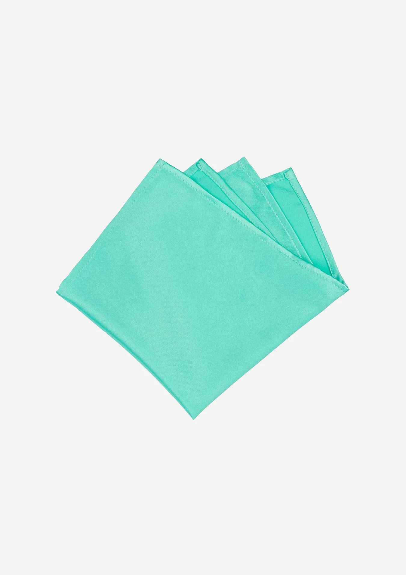 Silk Satin Aquamarine Pocket Square