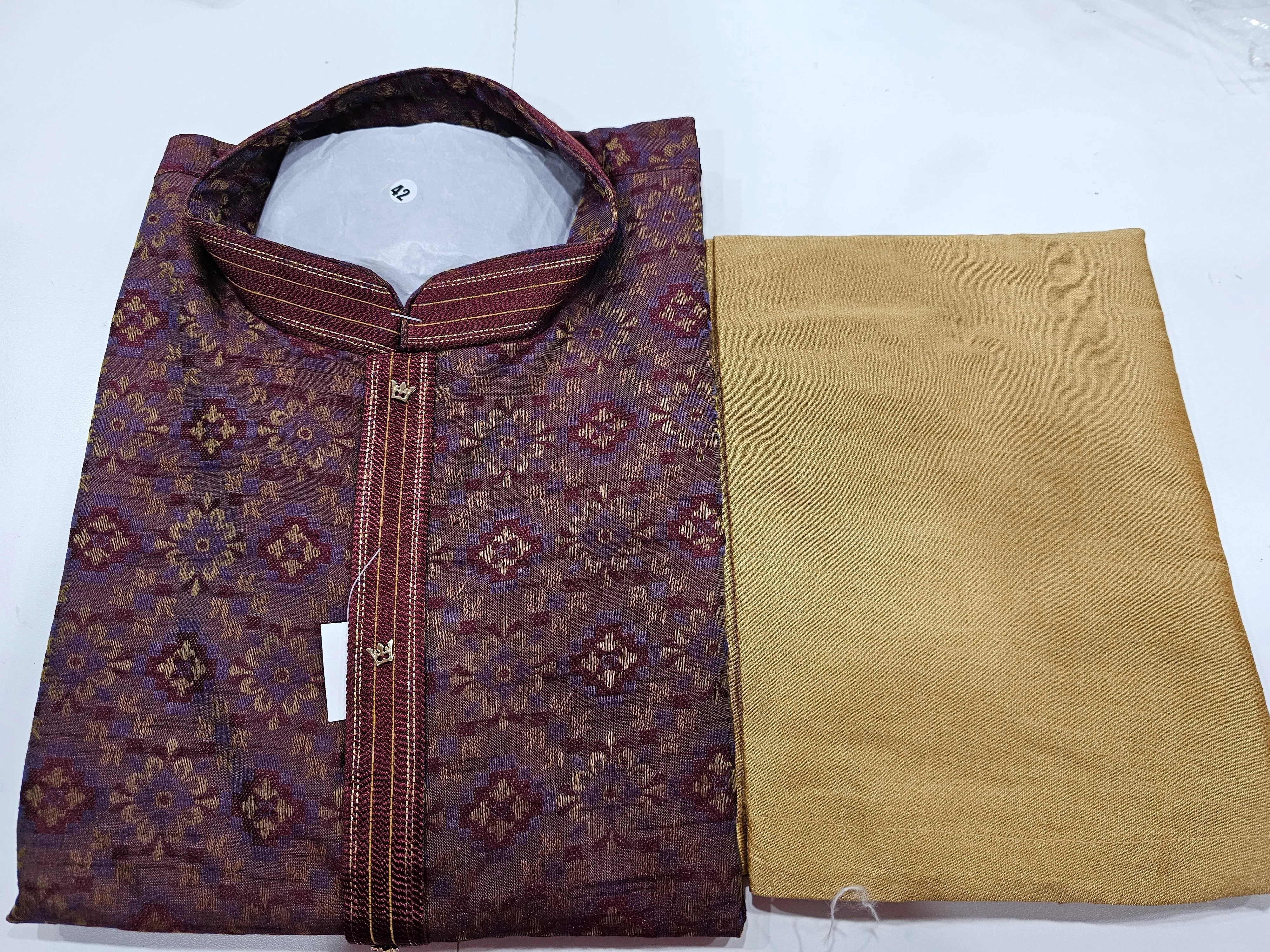 Silk Woven Men’s Kurta set