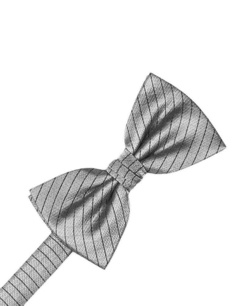 Silver Palermo Kids Bow Tie