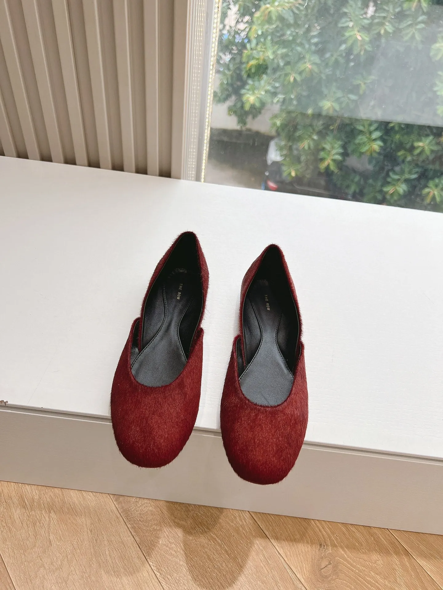 SL GEMMA BALLET FLAT GARNET FUR