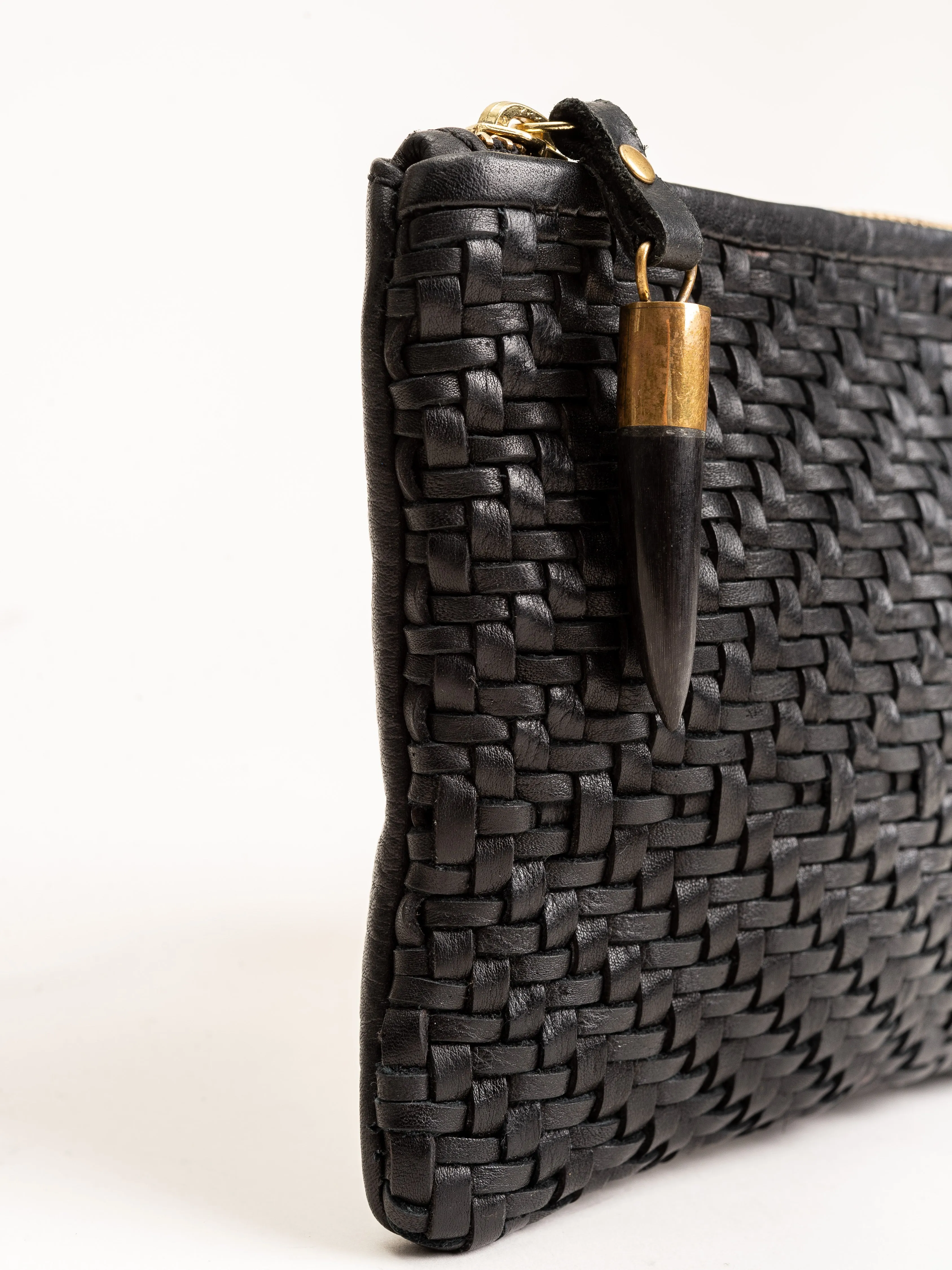 small pouch - black woven