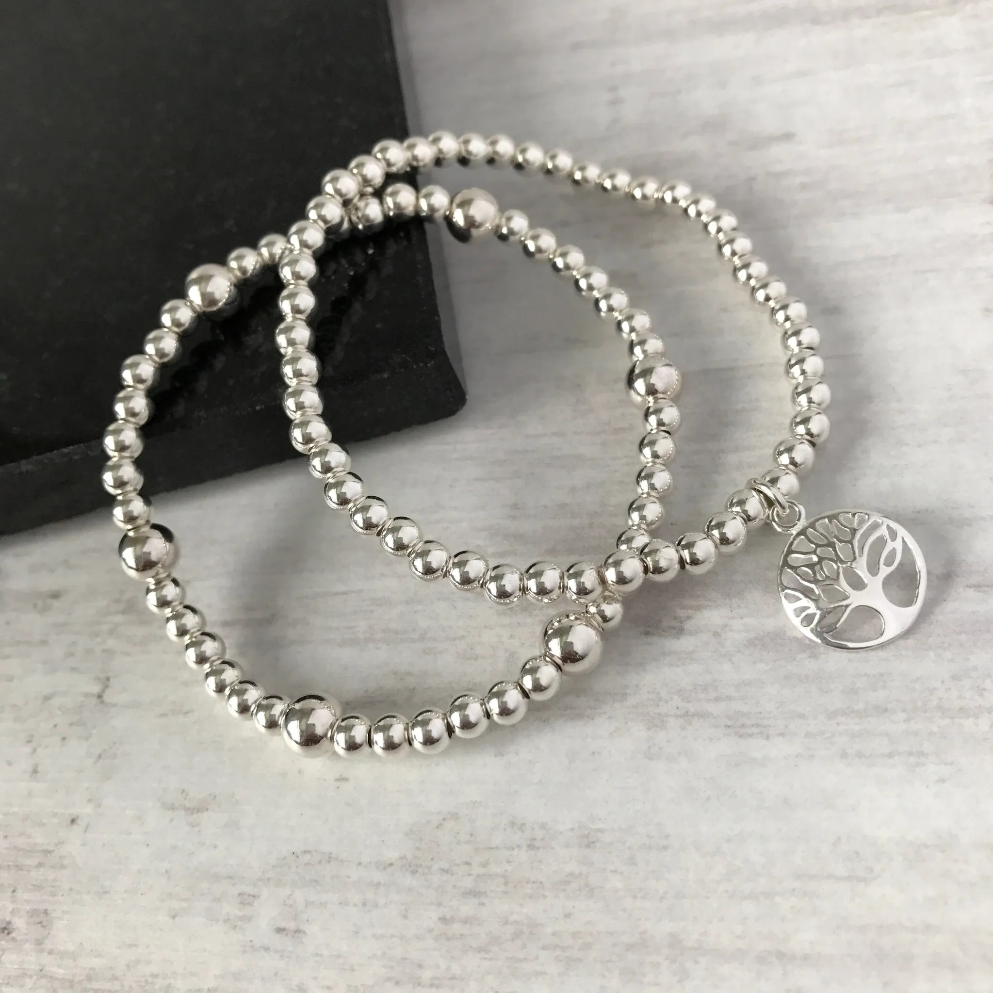 SPHERE | Silver Bead Bracelet