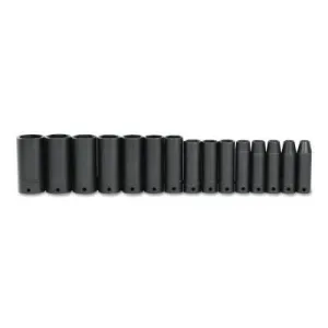 Stanley?? Products Torqueplus Impact Sockets, 1/2 in Drive, 3/8 in Opening, 8 Points, 7412S