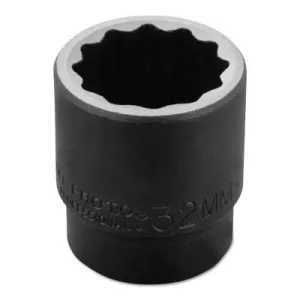 Stanley?? Products Torqueplus Metric Impact Sockets 1/2 in, 1/2 in Drive, 32 mm, 12 Points, 7432MT