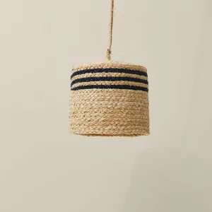 Striped Braided Raffia Small Lamp Shade