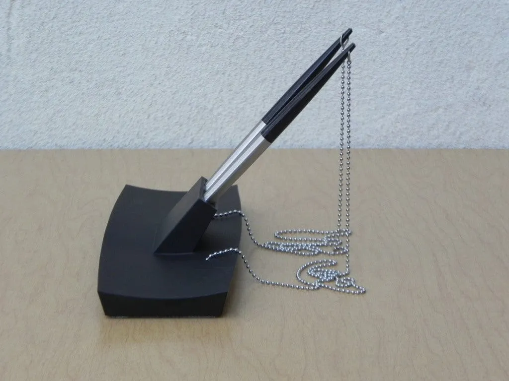 Stylish Parker Security Pen Set with Two Pens, Black and Silver