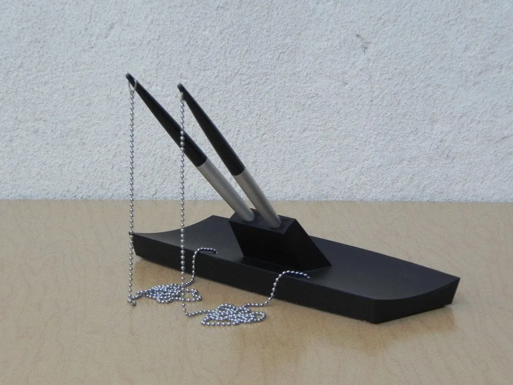Stylish Parker Security Pen Set with Two Pens, Black and Silver