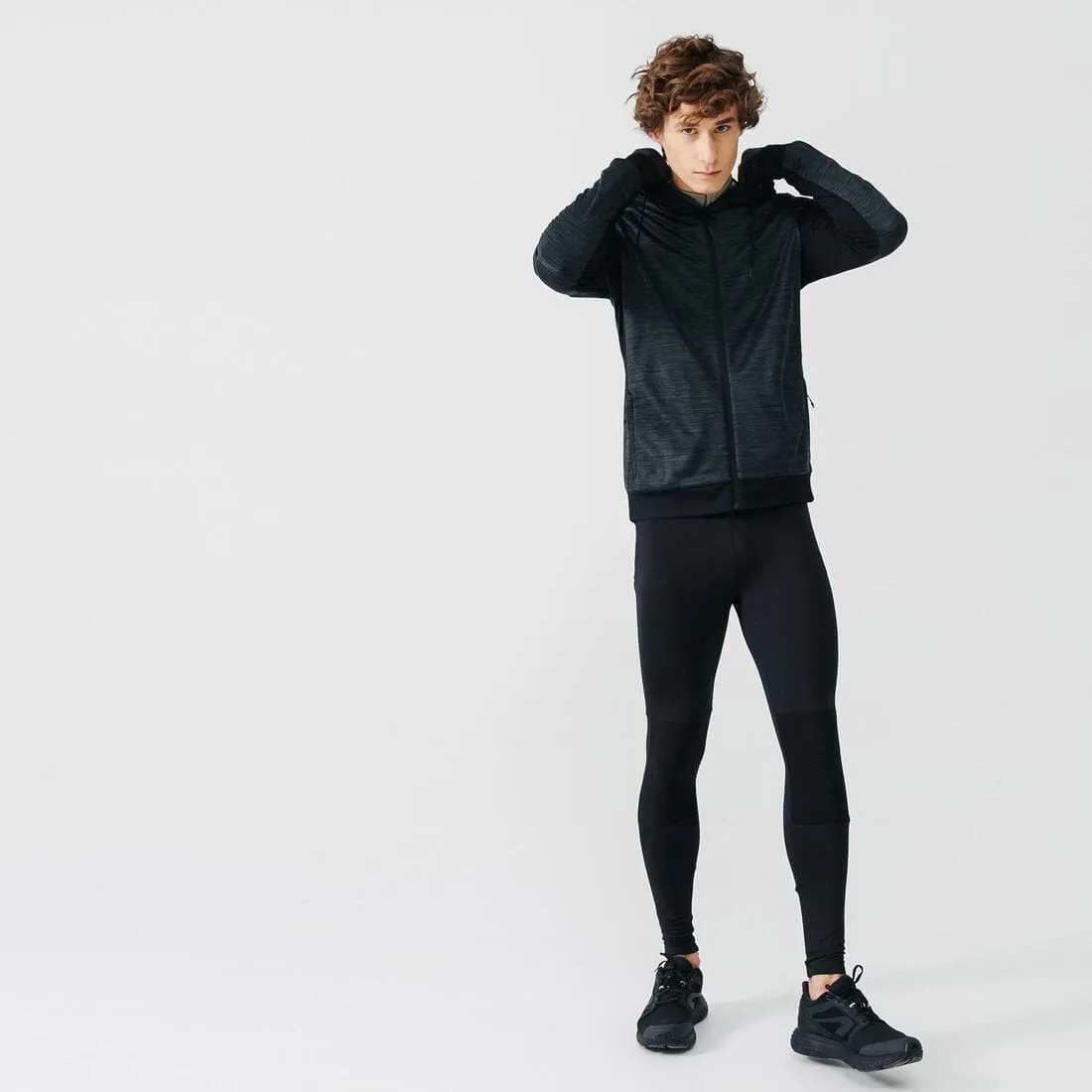 SWEAT ZIPPÉ A CAPUCHE DE RUNNING HOMME KALENJI WARM  
