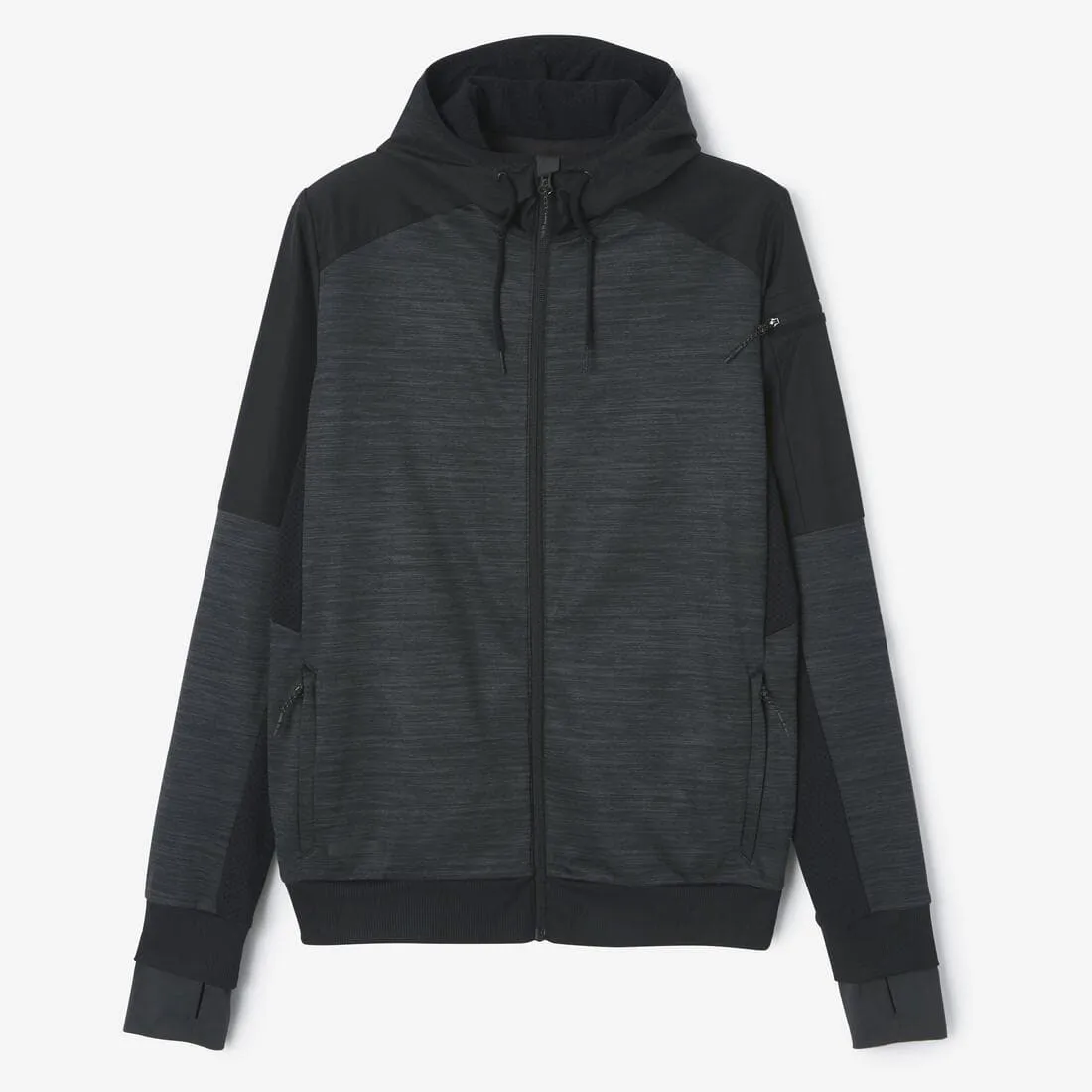 SWEAT ZIPPÉ A CAPUCHE DE RUNNING HOMME KALENJI WARM  