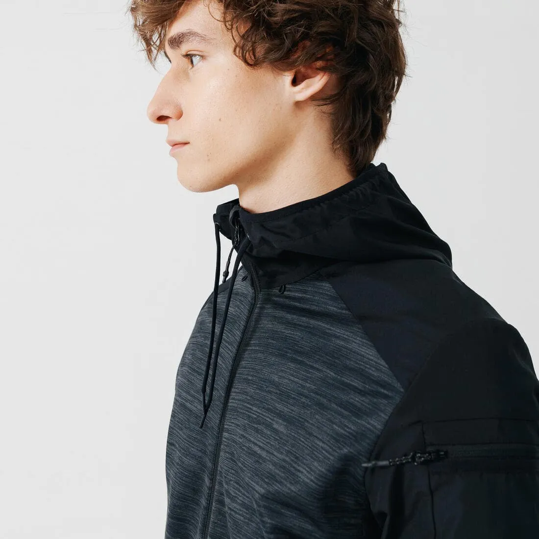 SWEAT ZIPPÉ A CAPUCHE DE RUNNING HOMME KALENJI WARM  
