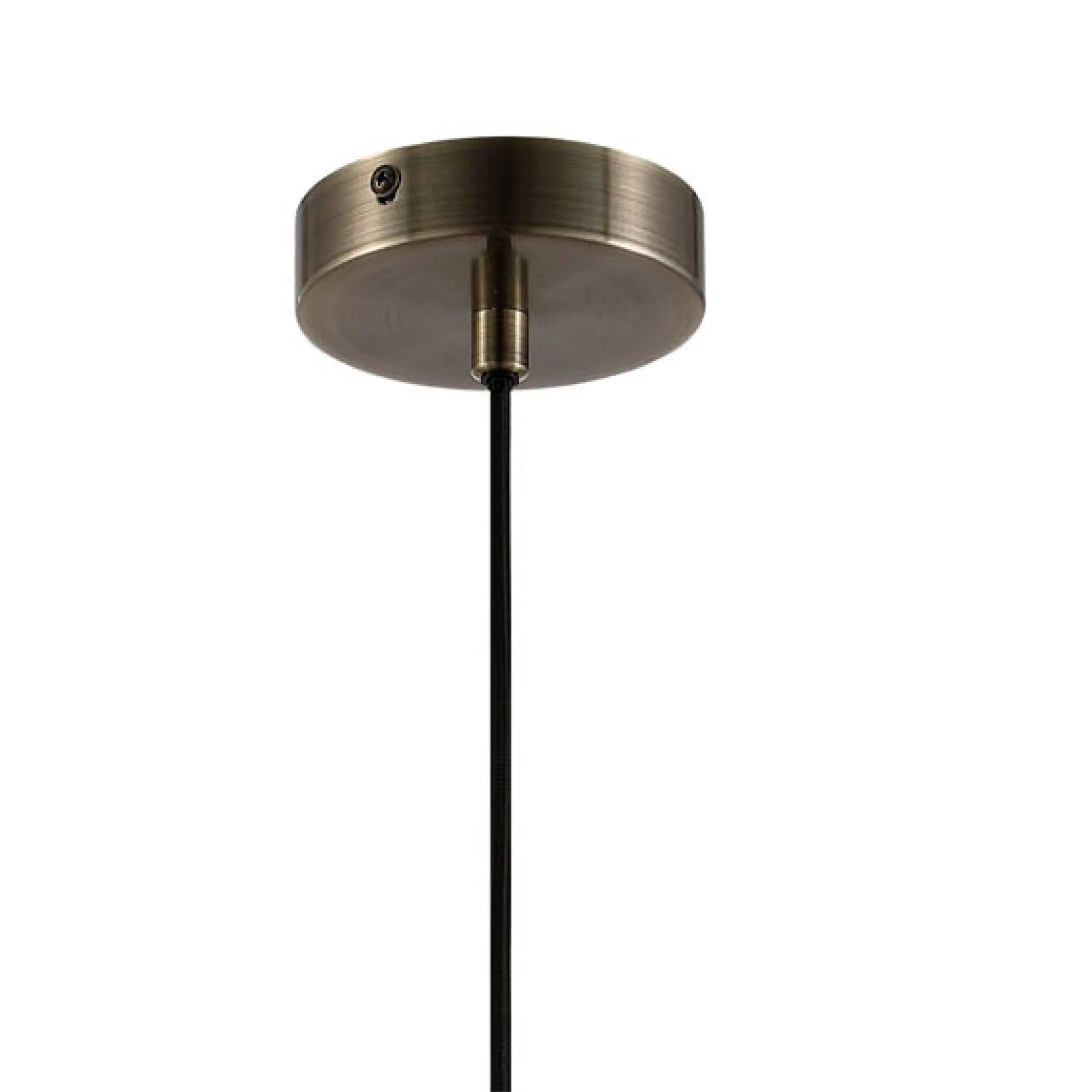 Thetford Glass Dome Pendant Antique Brass Ceiling Light