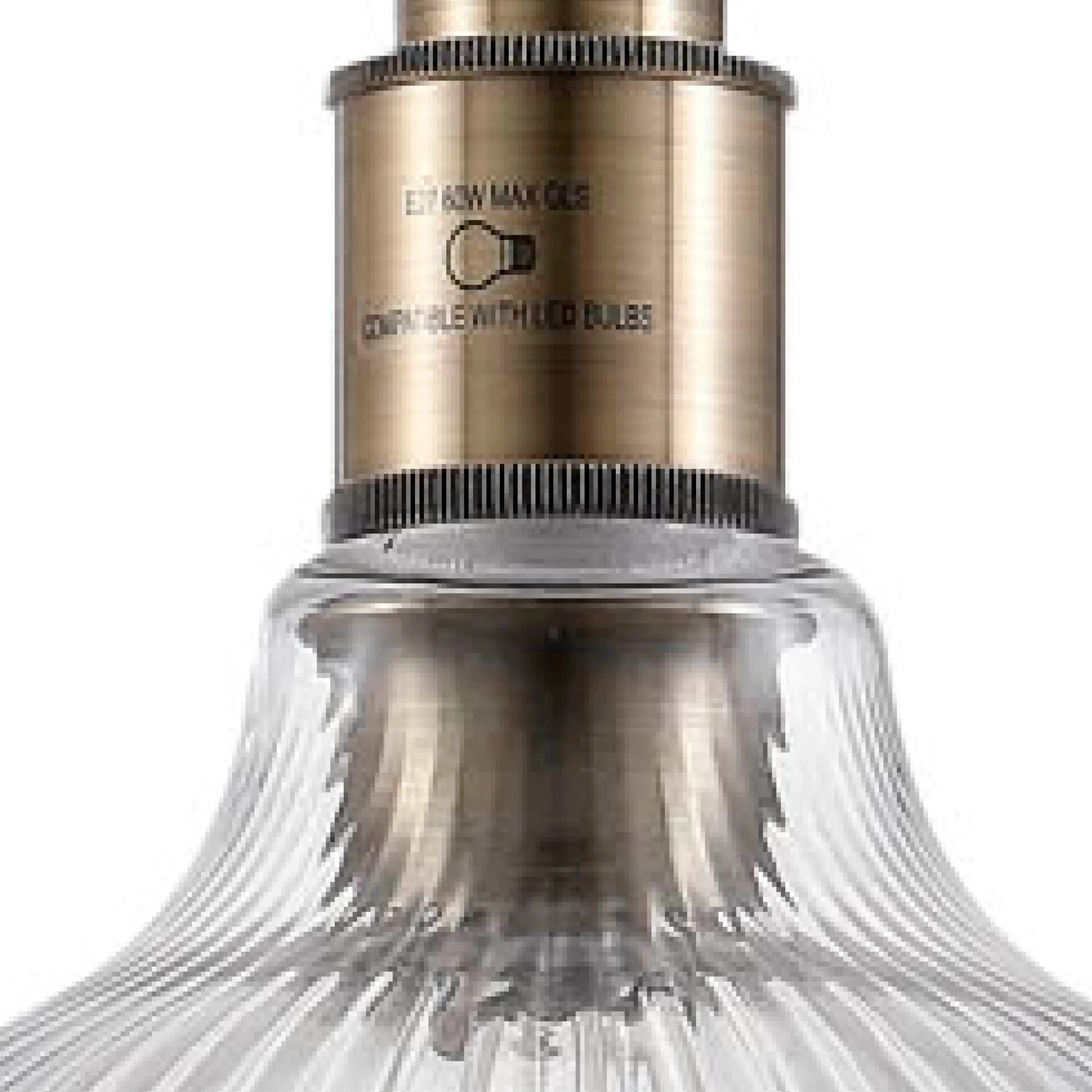 Thetford Glass Dome Pendant Antique Brass Ceiling Light