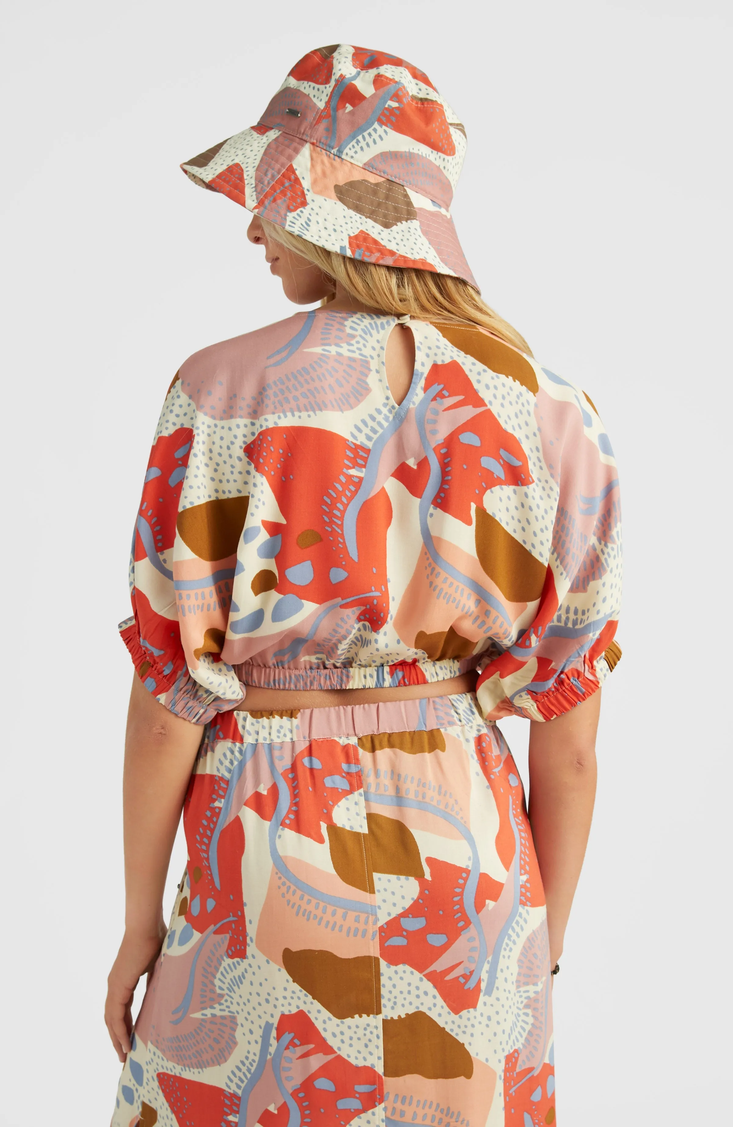Tidda Woven Crop-Top | Patchwork Print
