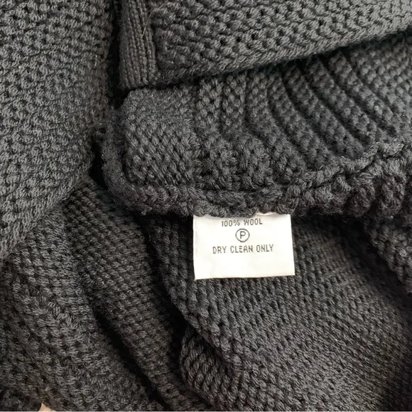 Trina Turk Wool Black Button-Up Sweater P