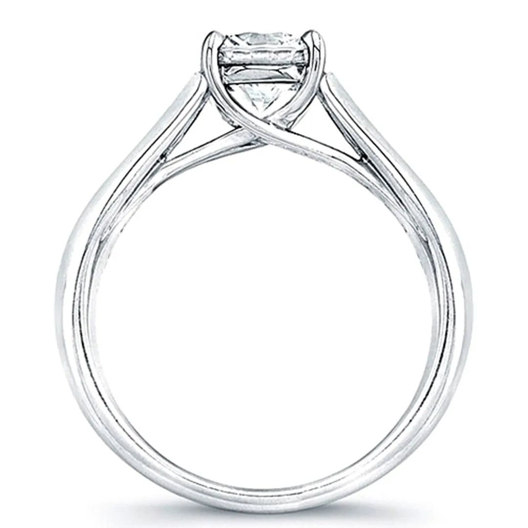 Vatche Channel-Set X Prong Tapered Diamond Engagement Ring