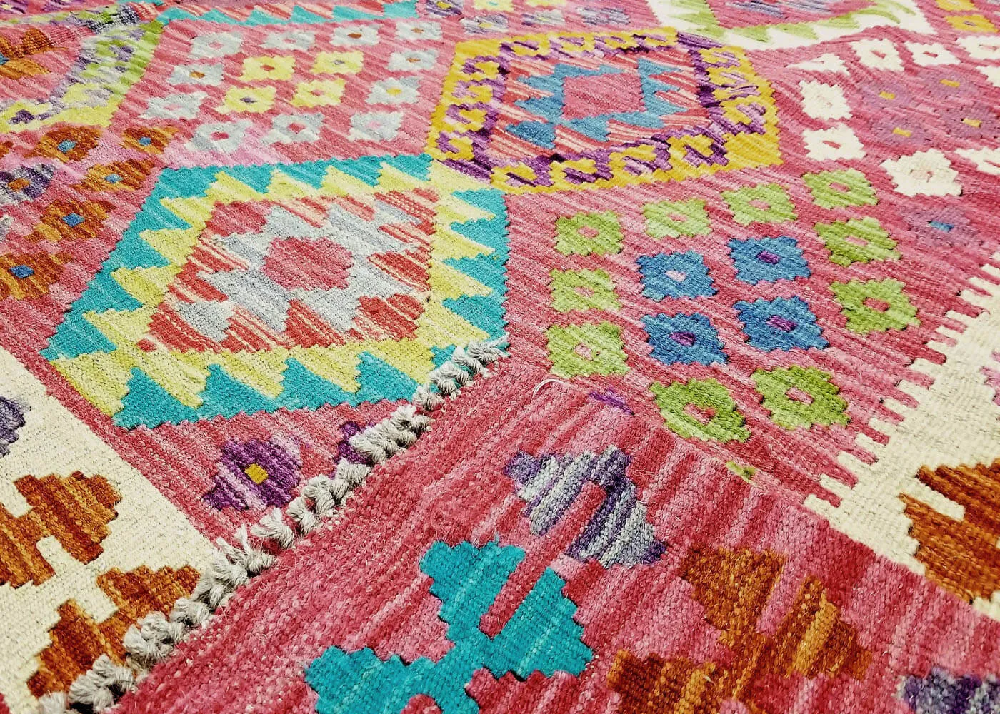 Vintage Afghan Maimana Kilim - 6'3" x 8'4"