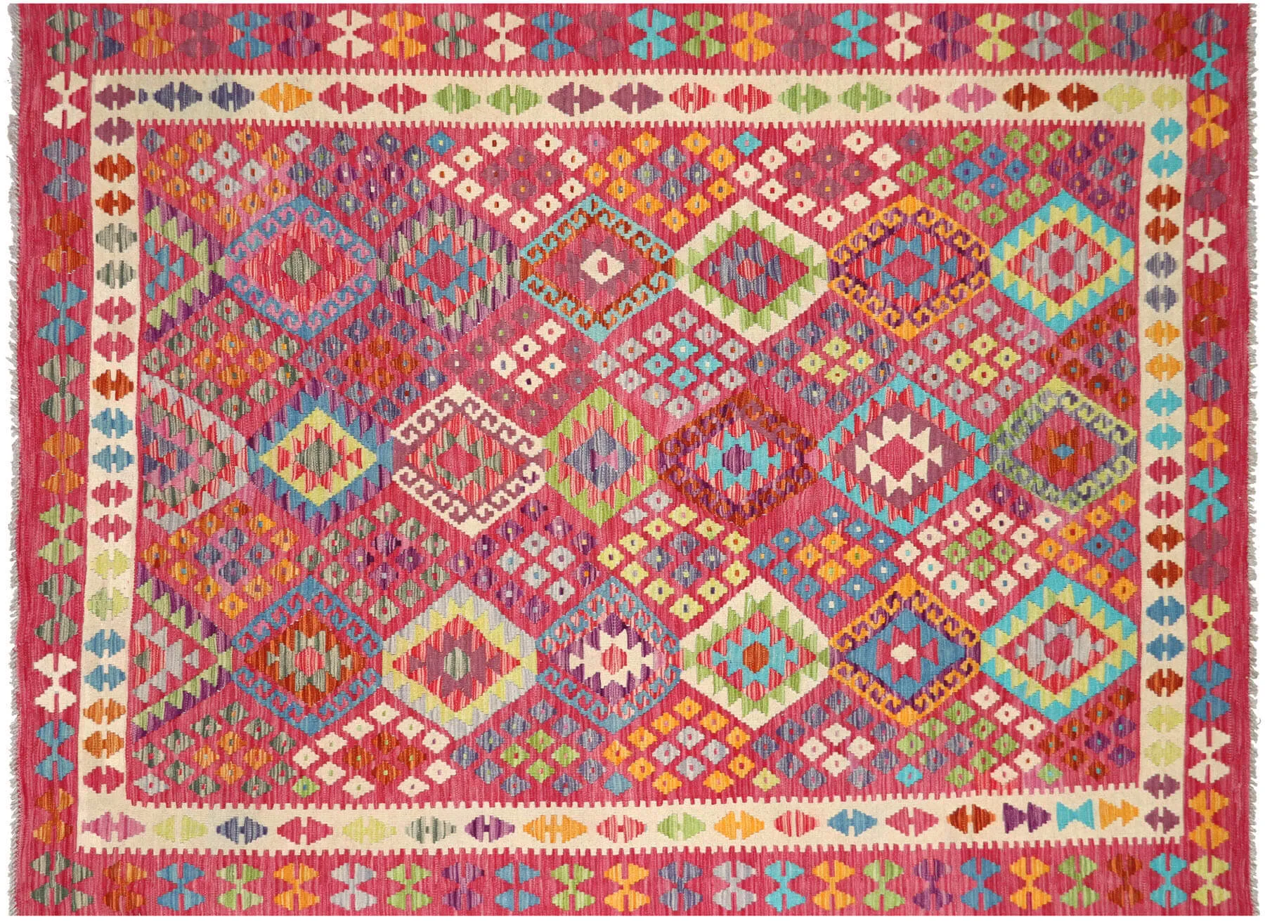 Vintage Afghan Maimana Kilim - 6'3" x 8'4"