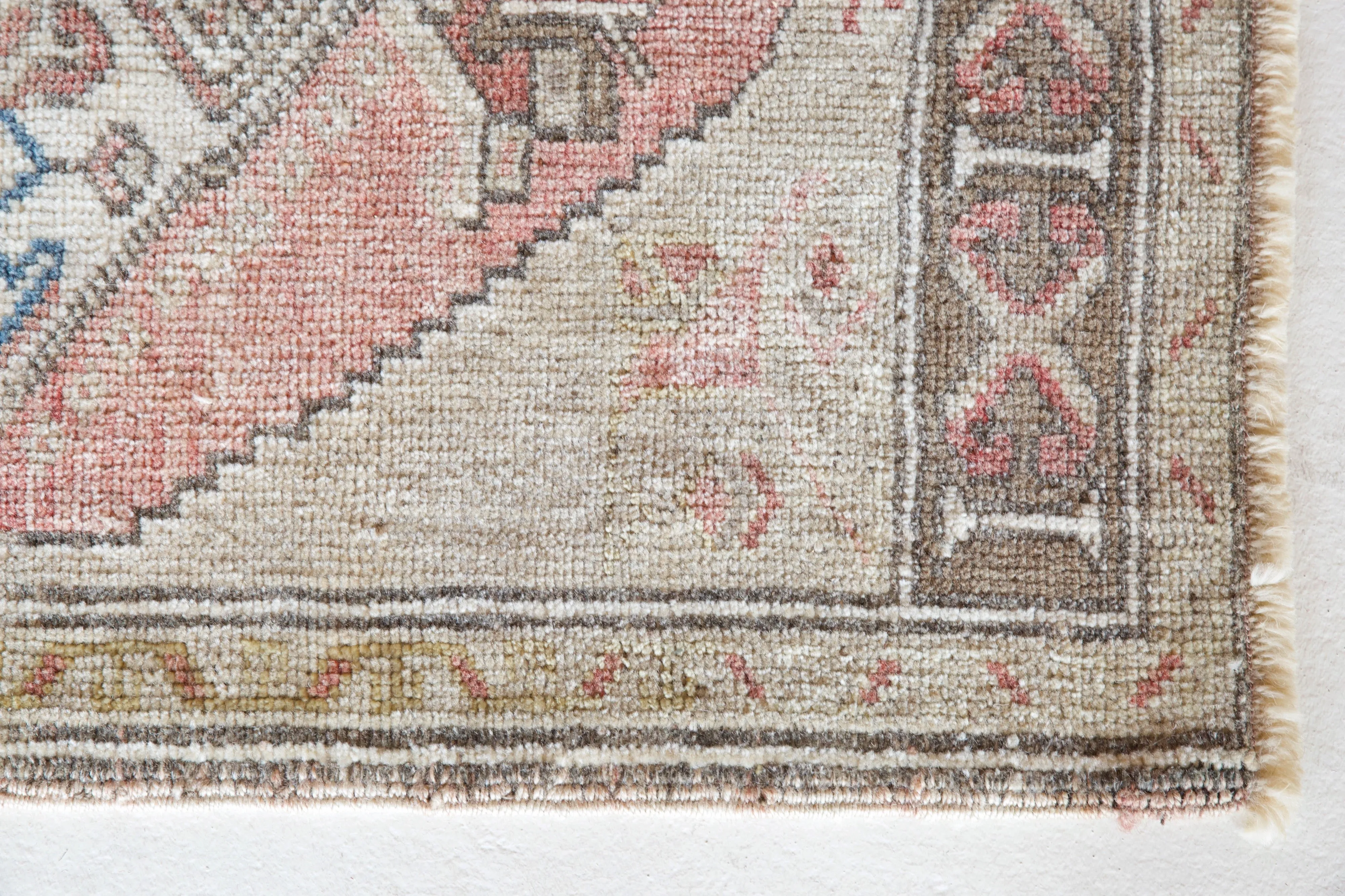 Vintage Mini Turkish Rug 21"x42"