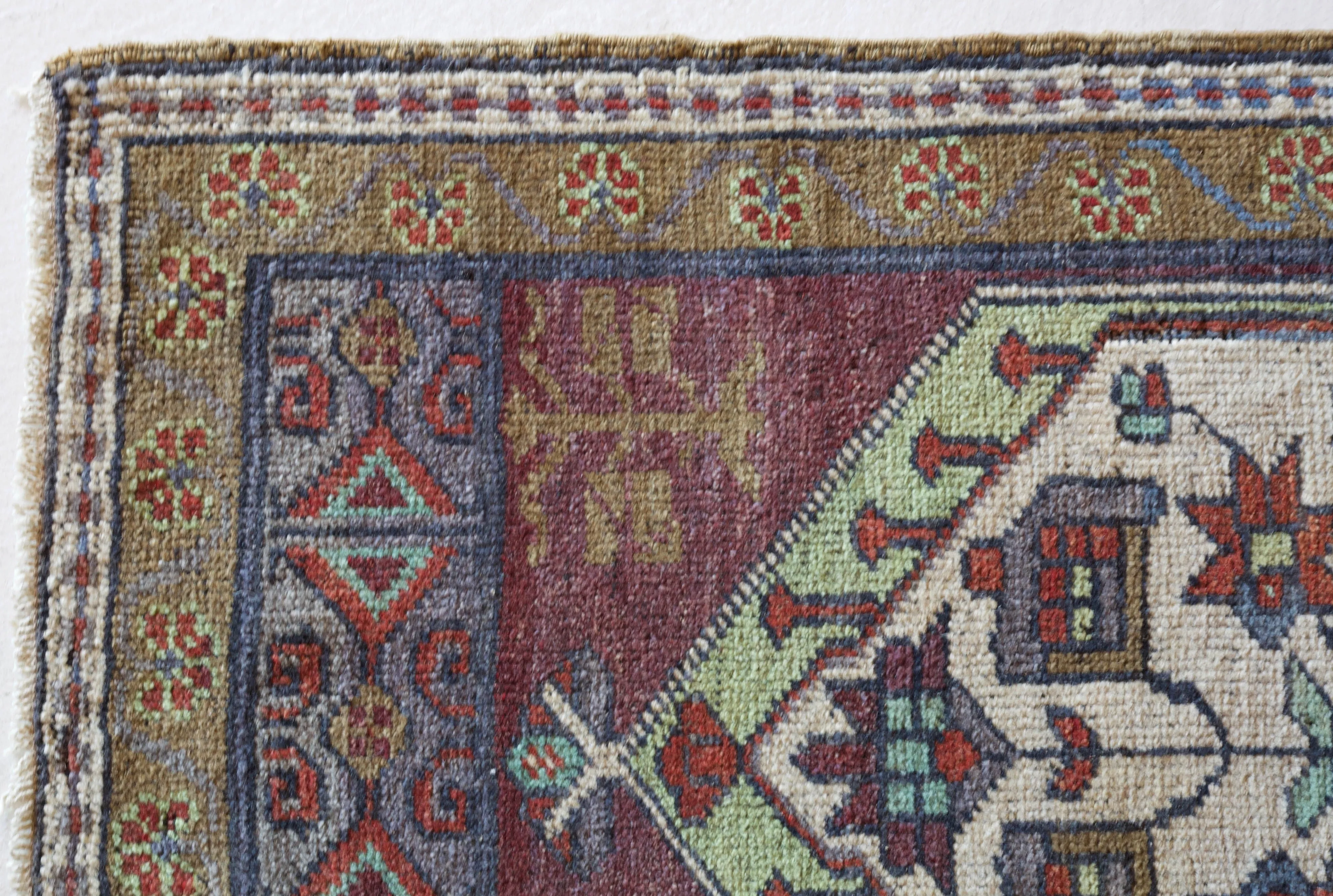 Vintage Mini Turkish Rug 22"x46"