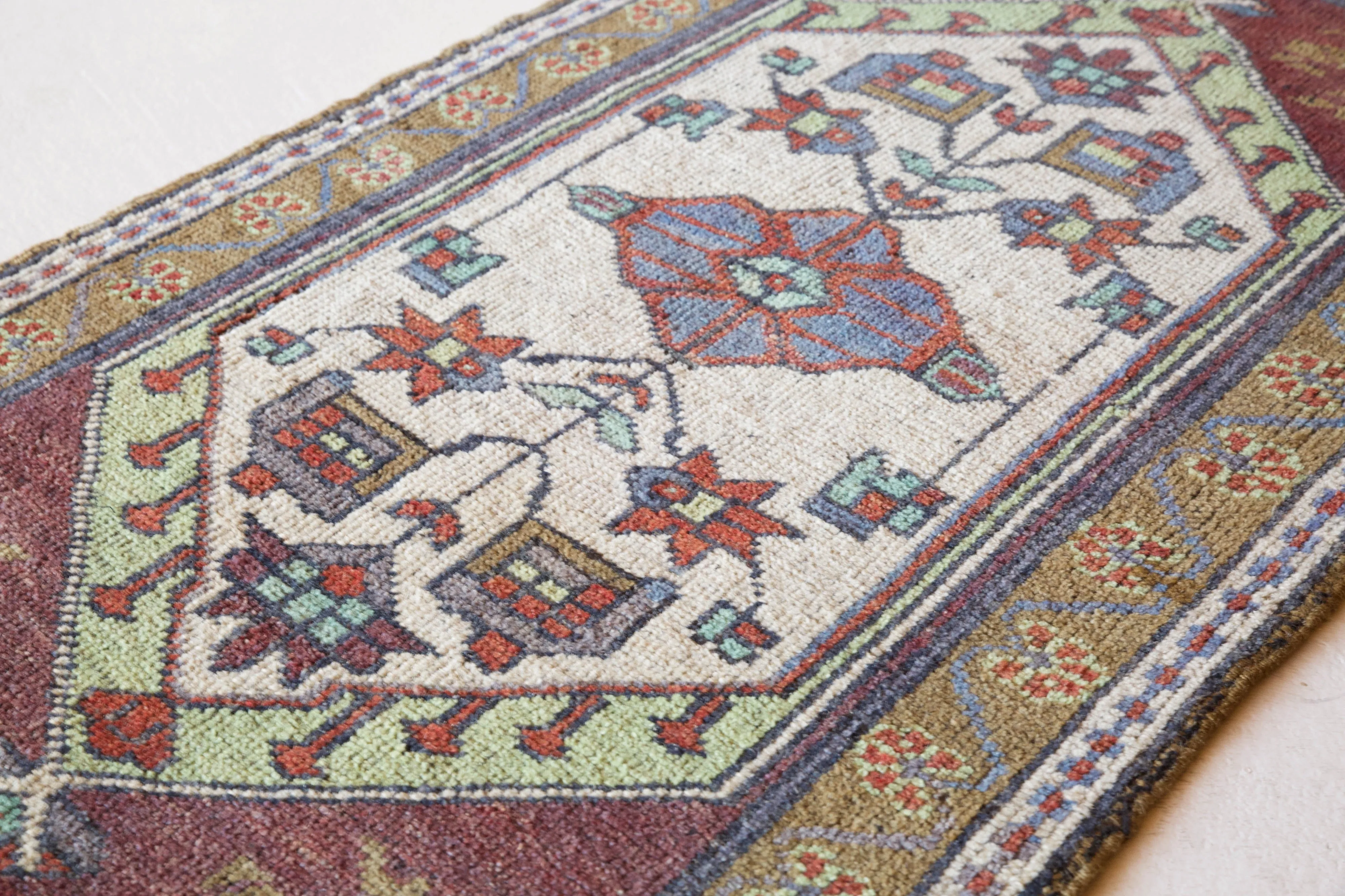 Vintage Mini Turkish Rug 22"x46"