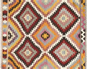 Vintage Turkish Kilim - 3'11" x 4'10"