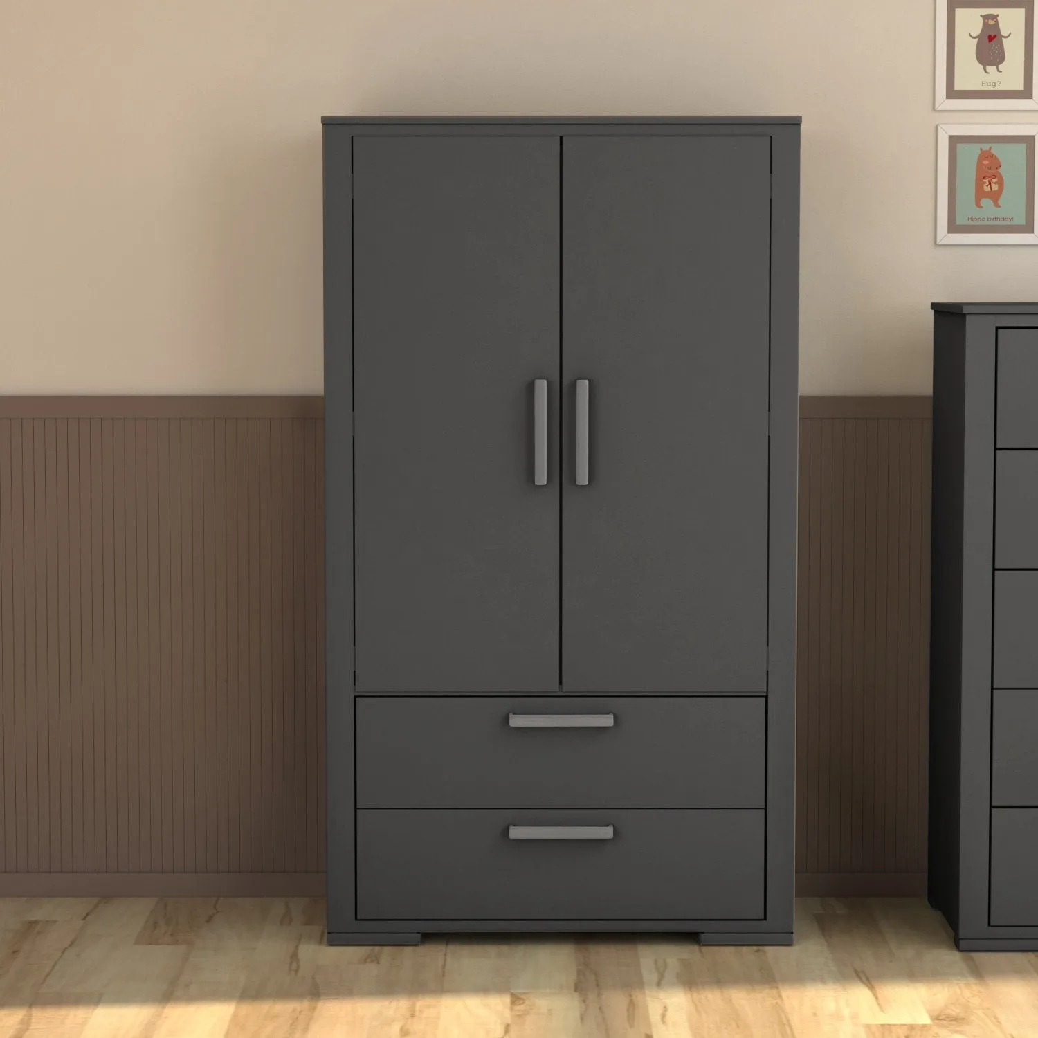 Wardrobe Karlstad - Dark Gray