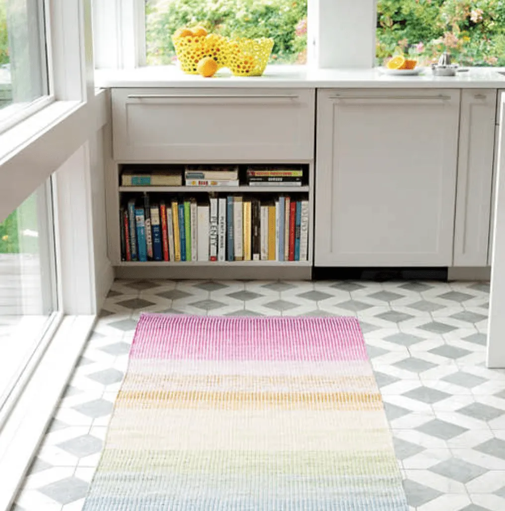 Watercolor Horizon Woven Cotton Rug