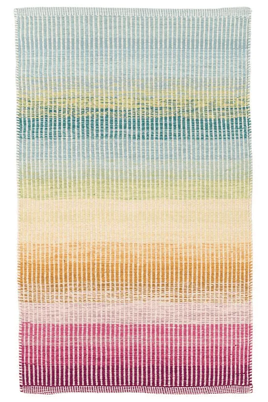 Watercolor Horizon Woven Cotton Rug