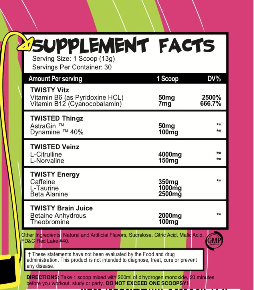 Wazz Sports Twisted Pre-Workout