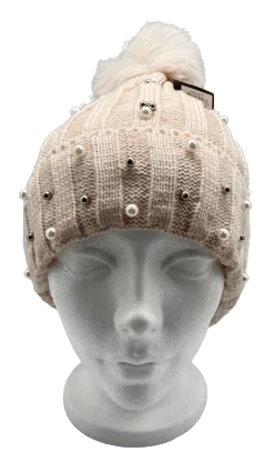 Winter Hat - Pearl Beanie With PomPom