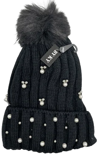 Winter Hat - Pearl Beanie With PomPom