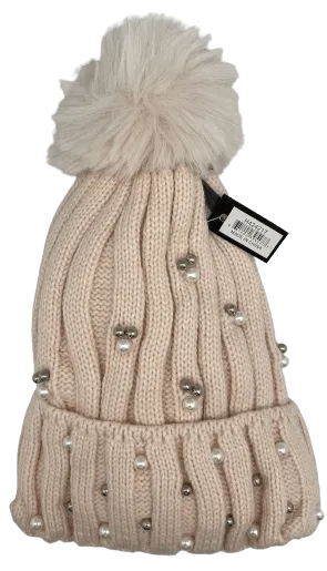 Winter Hat - Pearl Beanie With PomPom