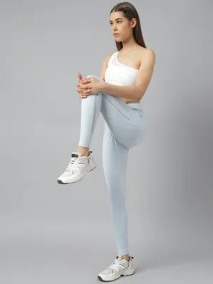 Women's high-rise side mesh stripes training tights