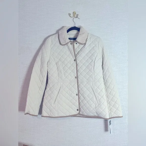 Women's Polo Ralf Lauren Cream Quilted Jacket