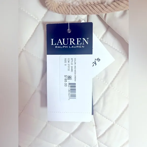 Women's Polo Ralf Lauren Cream Quilted Jacket