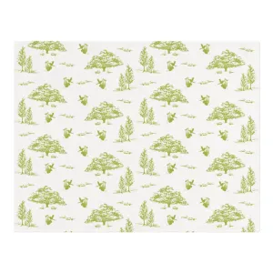 Woven Placemat - Green Toile