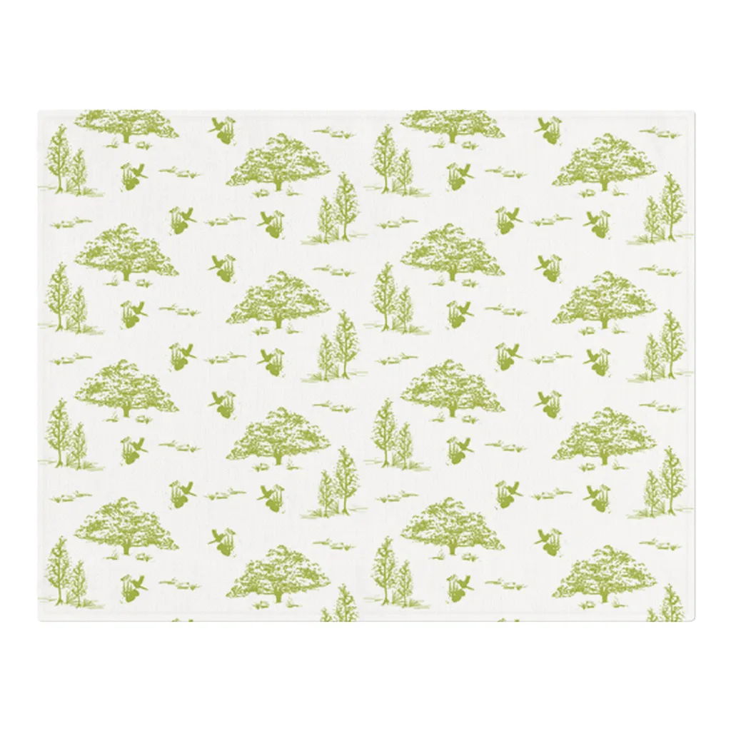 Woven Placemat - Green Toile