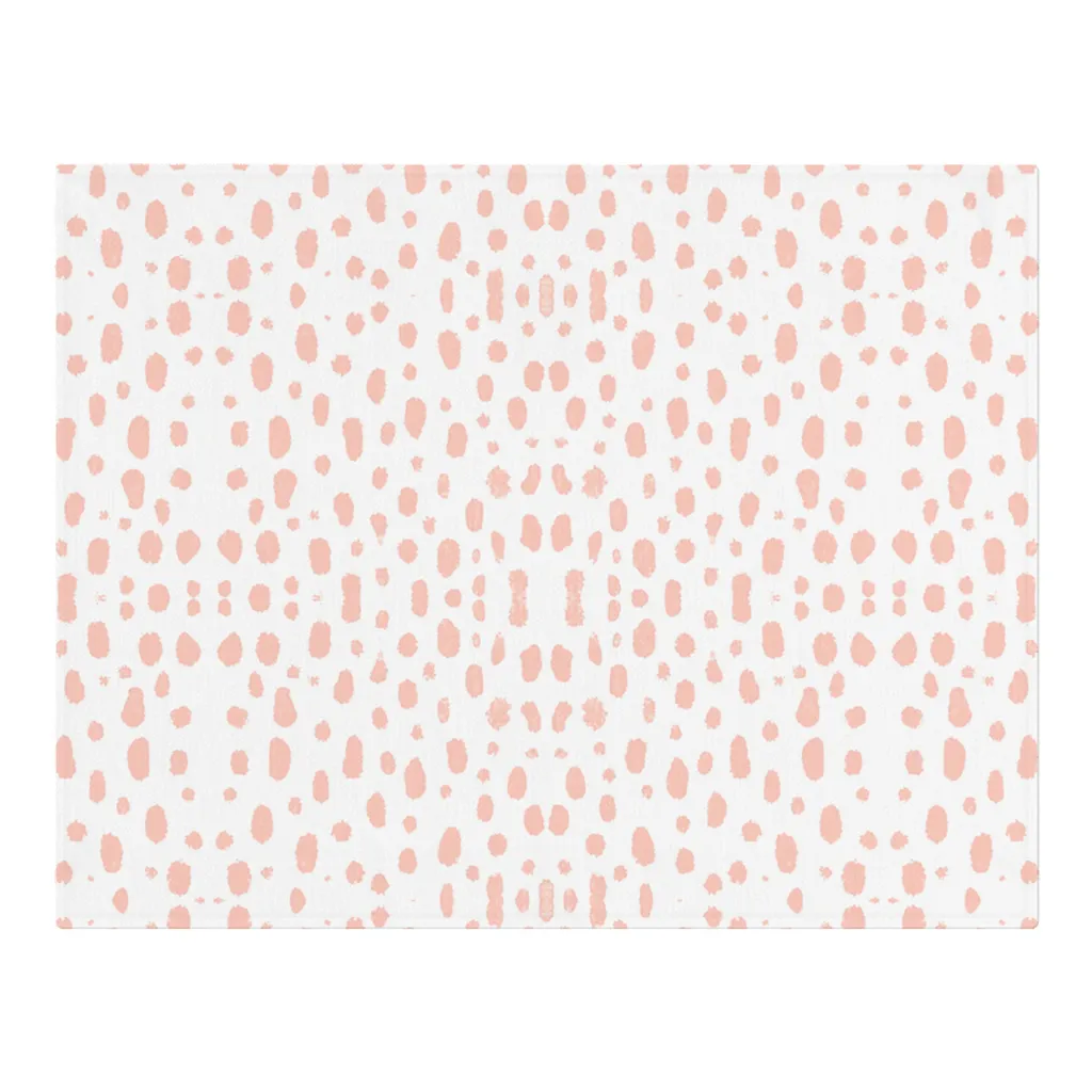 Woven Placemat - Spots on Spots Pink