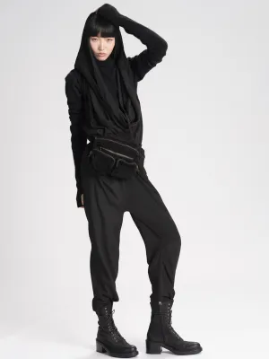 Woven Playa Jumpsuit Black