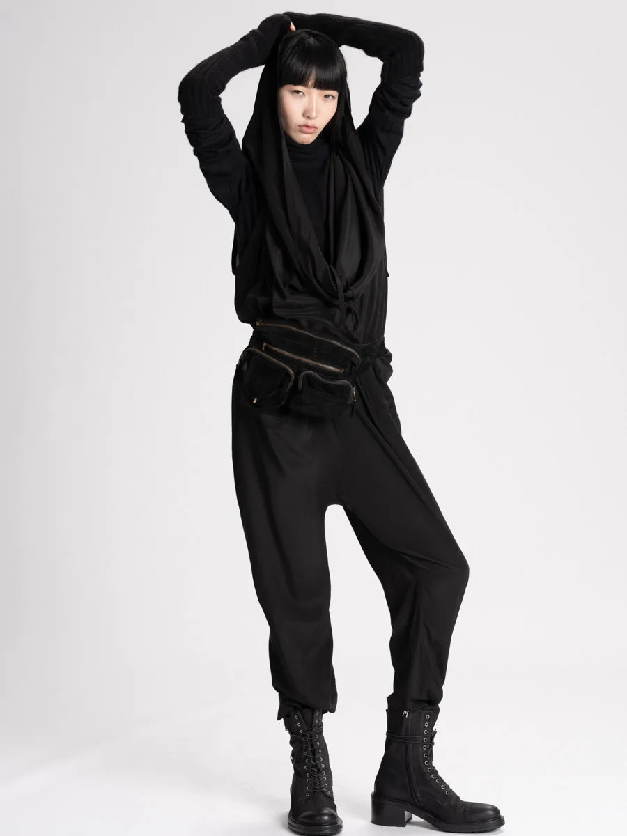 Woven Playa Jumpsuit Black