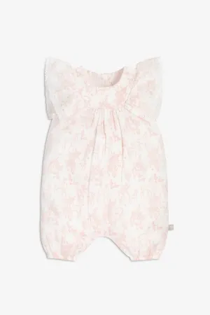 Woven playsuit - pink woodland